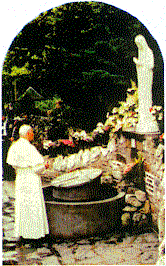 Holy Father during visit to Shrine of Our Lady of Banneux