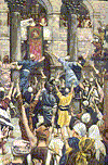 Crowds clamor for Barrabas and to crucify Jesus