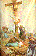 Pope venerated the spot Jesus was crucified