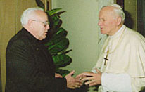 Father Paul Marx meets with the Pope