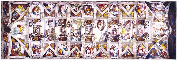 Sistine Ceiling painted by Michelangelo during Pope Julius II's papacy