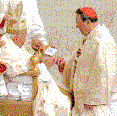 Cardinal Aloysius M. Ambrozic is elevated by the Pope- photo from Inside the Vatican