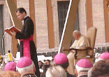 Msgr. Stephen Zak of LA reads Gospel in English