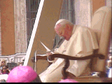 His Holiness reads his Wednesday Message