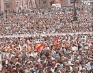 Romanian Jubilee contingent cheer Pope