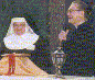 Mother Angelica and Fr. Fox during an Annual Marian Congress